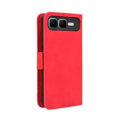 Чехол-книжка Skin Feel с мягкой фактурой Calf на Infinix Smart 10 Plus 4G - красный