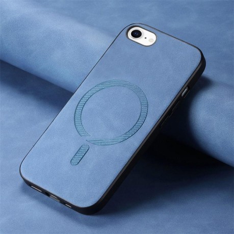 Чохол Solid Color Retro Magsafe для iPhone 16e - синій