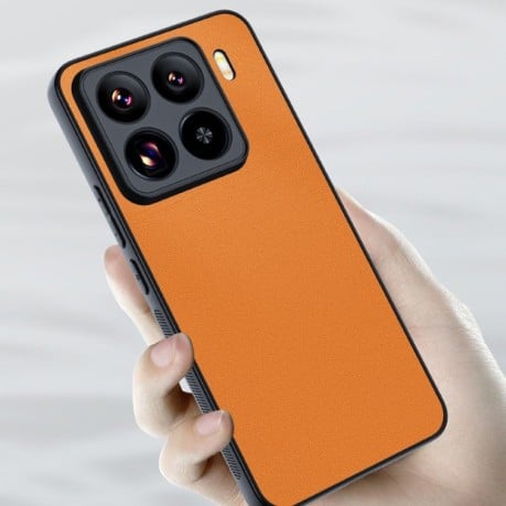 Противоударный чехол Plain Skin для Xiaomi 15 - оранжевый