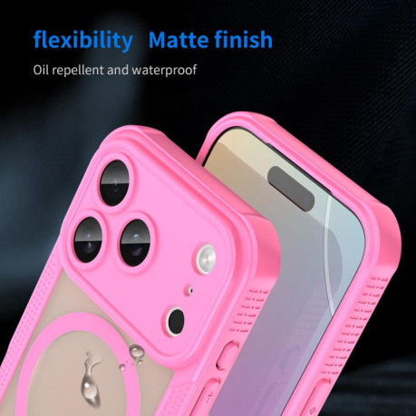 Противоударный чехол Armor Glaze MagSafe Magnetic для iPhone 17 Pro - розовый