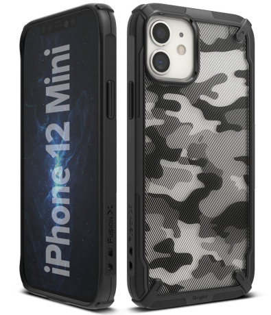 Оригінальний чохол Ringke Fusion X Design на iPhone 12 mini - Camo Black