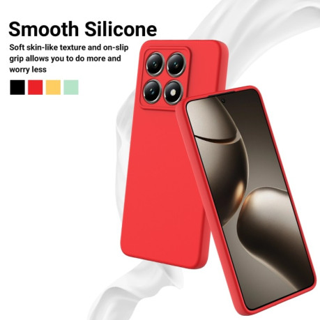 Силіконовий чохол Solid Color Liquid Silicone на Xiaomi 14T Pro - червоний