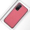 Противоударный чехол Cloth Texture на Xiaomi Mi 10s - розовый