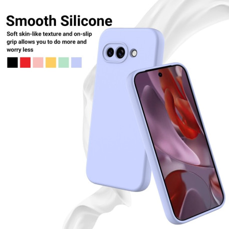 Силіконовий чохол Solid Color Liquid Silicone на Google Pixel 9a - фіолетовий