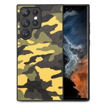 Противоударный чехол Camouflage для Samsung Galaxy S23 Ultra 5G - желтый