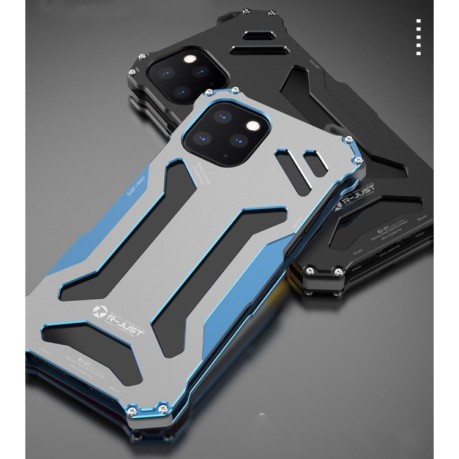 Противоударный металлический чехол R-JUST Armor Metal на iPhone 12 Pro Max - синий