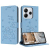Чохол-книжка Embossed Kitten Phone Leather для Xiaomi Redmi Note 14 4G 164.84mm - синій
