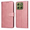 Чохол-книжка Classic Calf Texture на Motorola Edge 70 5G / Moto X70 Air 5G — рожеве золото