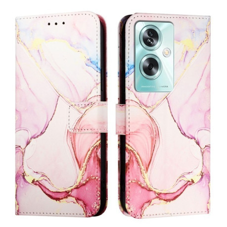 Чехол-книжка PT003 Marble Pattern на OnePlus Nord N30 SE 5G - розовое золото