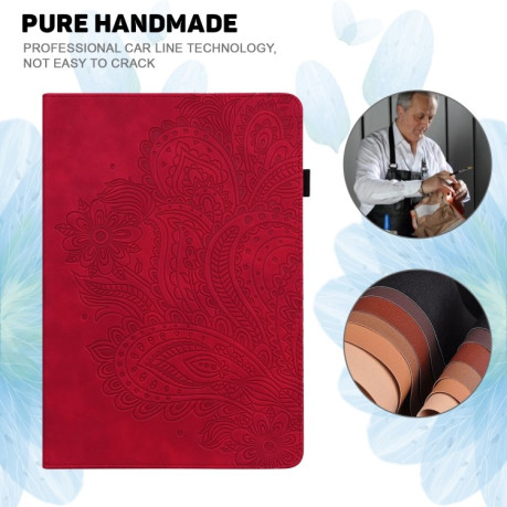 Чохол-книжка Embossed Tiger Pattern Leather для Xiaomi Redmi Pad SE 8.7 - червоний