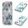 Чехол Plating Marble Pattern для Samsung Galaxy S6 edge - светло-зеленый