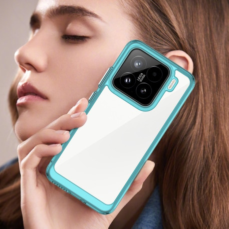 Противоударный чохол Colorful Acrylic Series для Xiaomi 15 - синий
