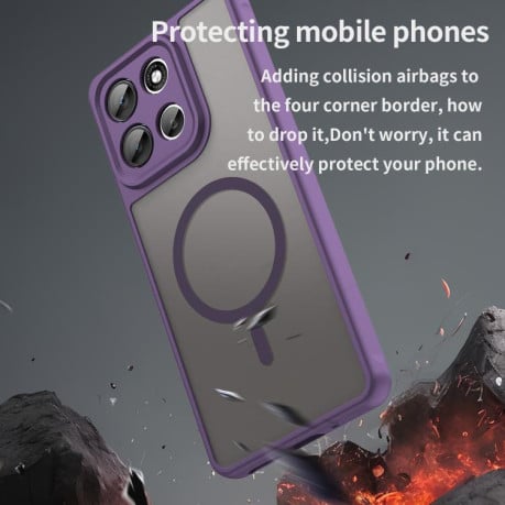 Чохол Fan Dun Series гібрид з Magsafe та захистом камери на Motorola Moto G86 5G - фіолетовий