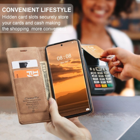 Чехол-книжка CaseMe-013 Multifunctional на Realme 11 Pro／Realme 11 Pro+ - коричневый