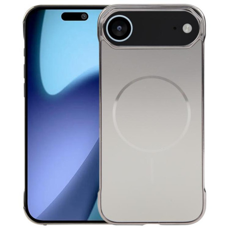Противоударный чехол Electroplating Frameless Frosted Anti-Glare PC MagSafe для iPhone Air - Gray