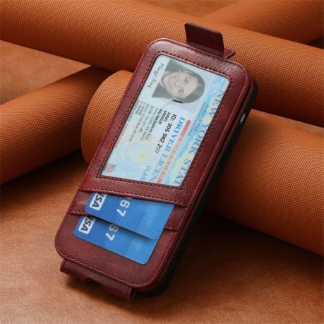 Флип-чехол Zipper Wallet Vertical для Samsung Galaxy S23 5G - красный