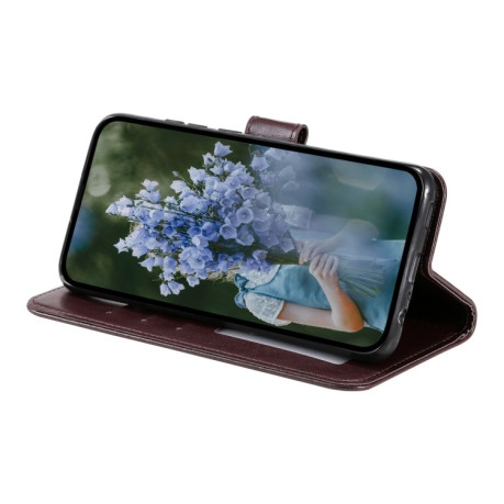 Чохол-книжка Totem Flower для Xiaomi 15 Pro - коричневий