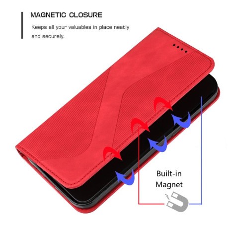 Чехол-книжка Skin Feel S-type для Xiaomi Redmi Note 11 Pro 5G (China)/11 Pro+ - красный