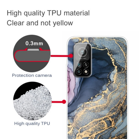 Противоударный чехол Marble Pattern для Xiaomi Mi 10T / 10T Pro - Abstract Gold