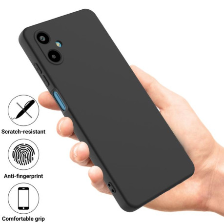 Силиконовый чехол Solid Color Liquid Silicone на Samsung Galaxy M06 / F06 5G - черный