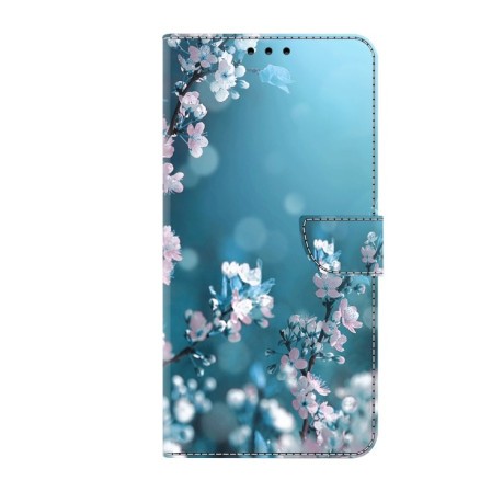 Чехол-книжка Crystal 3D Shockproof Protective Leather для iPhone 15 Pro - Plum Flower