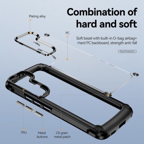 Протиударний чохол Soft Clear для Samsung Galaxy S23+Plus 5G - чорний