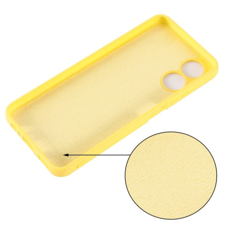 Силиконовый чехол Solid Color Liquid Silicone на OPPO A17 / A17K - желтый