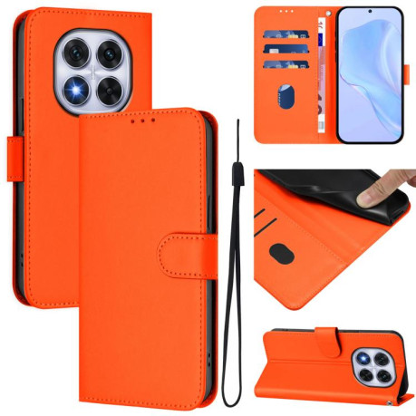 Чехол-книжка Skin Feel S-type для Xiaomi Redmi Note 14 Pro 5G/Poco X7 - оранжевый