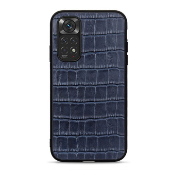 Противоударный чехол Crocodile Texture для Xiaomi Redmi Note 11 4G Global / Note 11S - синий