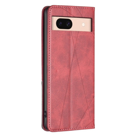 Чехол-книжка Rhombus Texture для Google Pixel 8a - красный