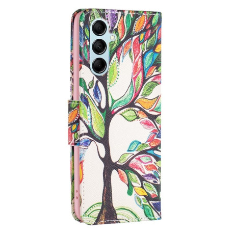 Чехол-книжка Colored Drawing Pattern для Samsung Galaxy M14 5G - Tree Life