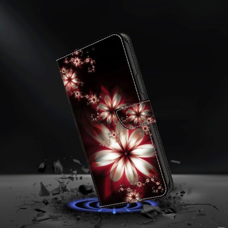 Чехол-книжка Crystal 3D Shockproof Protective Leather для iPhone 15 Pro - Fantastic Flower