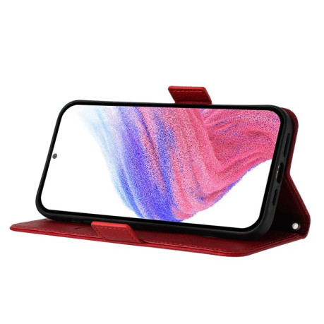 Чехол-книжка Embossed Rose RFID Anti-theft Leather для Realme GT 7 Pro 5G - красный