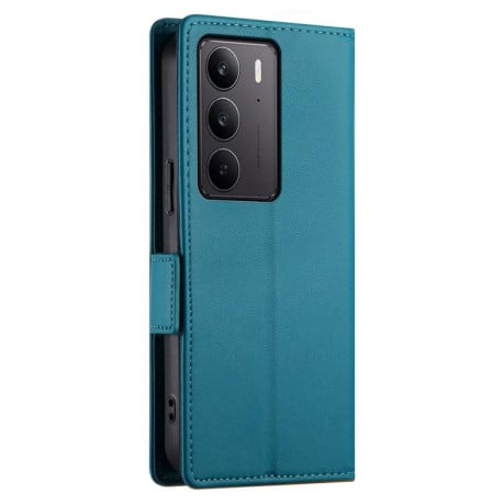Чохол-книжка Side Buckle Magnetic Frosted Leather на Realme C75 / Realme 14x - синій