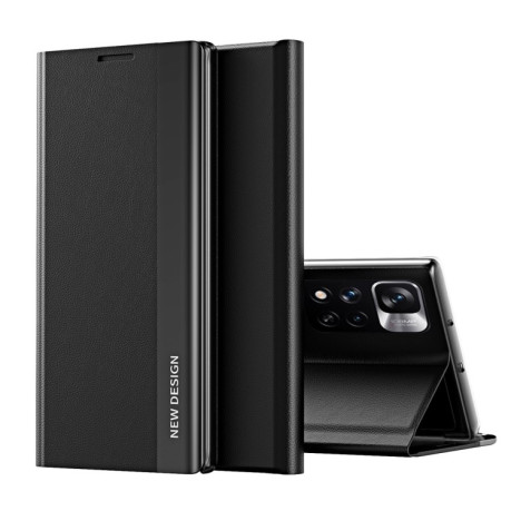 Чехол-книжка Electroplated Ultra-Thin для Xiaomi Redmi Note 11 Pro 5G (China)/11 Pro+ - черный