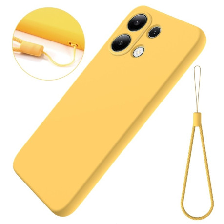 Силиконовый чехол Solid Color Liquid Silicone на Xiaomi Redmi Note 13 4G - желтый