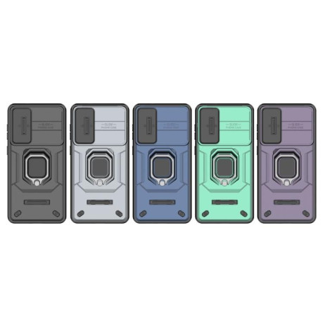 Противоударный чехол Sliding Camshield для Samsung Galaxy S25 Edge 5G - черный