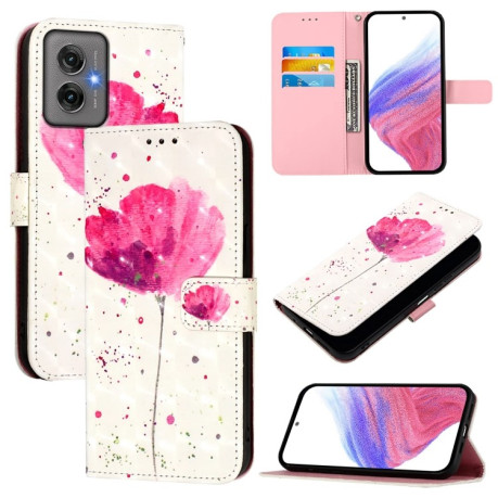 Чехол-книжка 3D Painting для Motorola Moto G55 - Flower
