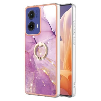 Чохол Electroplating with Ring Holder для Motorola Moto G85 - Purple