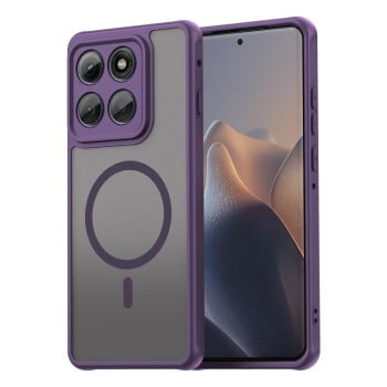 Противоударный чехол Fan Dun Series TPU Hybrid PC Frosted Magsafe для Motorola Edge 60 Pro - фиолетовый