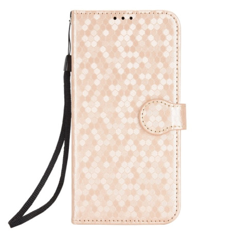 Чехол-книжка Honeycomb Dot для Vivo V27e / S16e - золотой