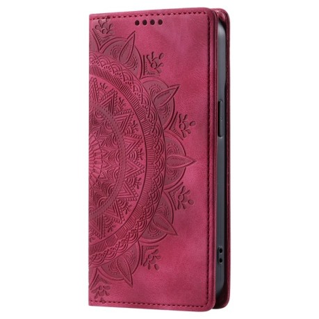 Чехол-книжка Totem Embossed Magnetic Leather для Google Pixel 8 Pro - красный
