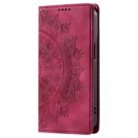 Чохол-книжка Totem Embossed Magnetic Leather для Xiaomi 14 - червоний