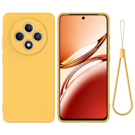 Силіконовий чохол Solid Color Liquid Silicone на OPPO Reno12 F/12 FS - жовтий