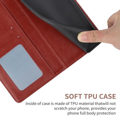 Чехол- книжка Y-shaped Pattern Flip Leather на Xiaomi Redmi Note 14 4G - коричневый