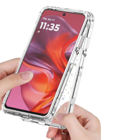 Чохол Acrylic Laser Paper гібридний з малюнком на Motorola Moto G05/G15/E15 - Stars