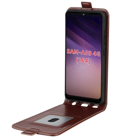 Флип-чехол R64 Texture Single на Samsung Galaxy A03 - коричневый