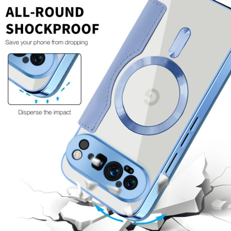 Чохол-книжка Shield MagSafe RFID Anti-theft Leather для Google Pixel 9 Pro XL - синій