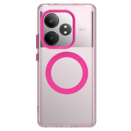 Противоударный чехол Candy Magsafe PC Hybrid TPU для Realme GT 6 Global - красный