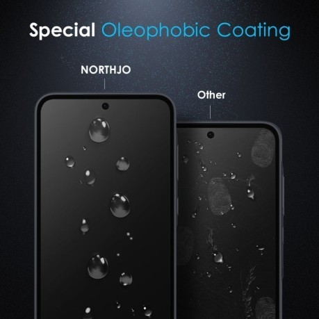Защитное стекло NORTHJO A++ Screen Protector Full Glue Silk Printing на Samsung Galaxy A36 5G - черное